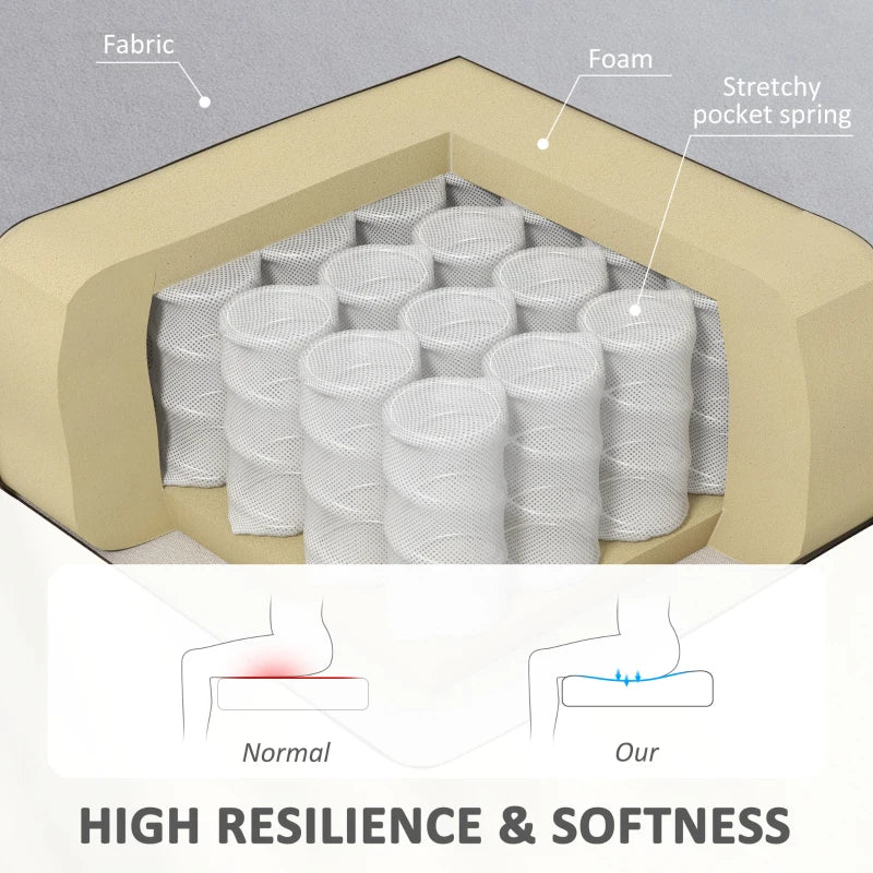 Modern Velvet Double Seat Sofa with Wood Frame and Foam Padding - Soft Compact Couch in Grey