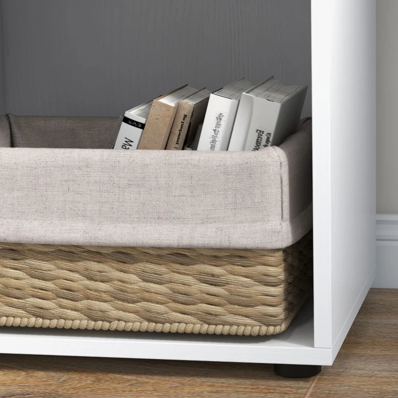 L Shaped Computer Desk with Drawers & File Cabinet - Reversible Home Office Study Table, 117x83.5x76cm, White