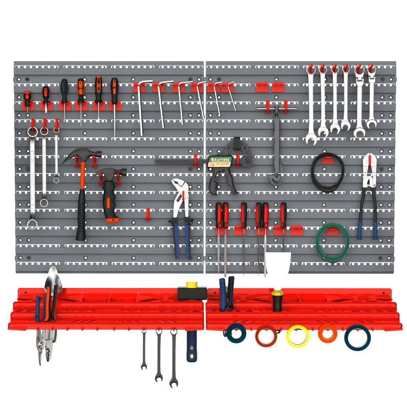 54-Piece Tool Organiser - 50 Pegs & 2 Shelves