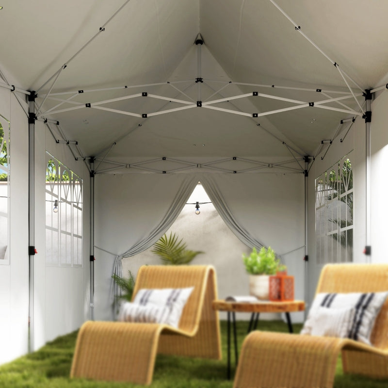 Height Adjustable 3x6m Pop Up Gazebo with Sides