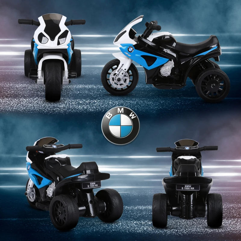 Electric Motorbike for Kids Ride On BMW Style with Headlights Music 6V Blue