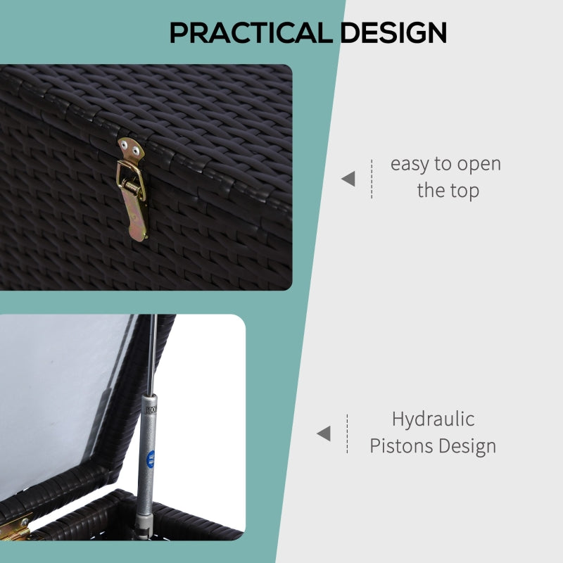 Dark Brown Rattan Storage Box