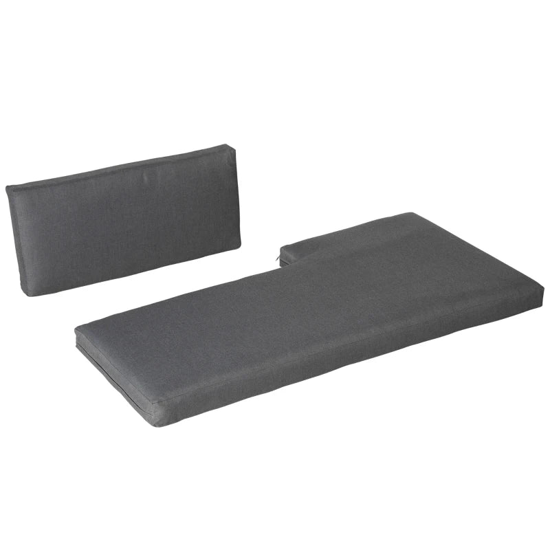 Dark Grey L-shaped Aluminium Garden Corner Sofa Set