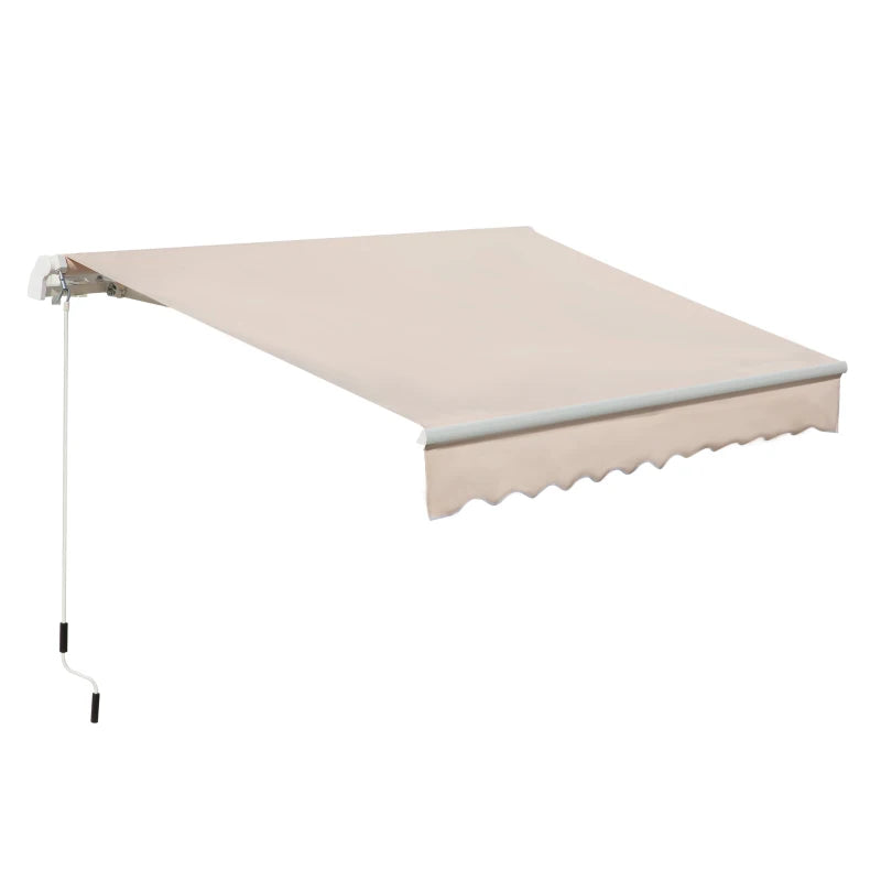 Beige 3.5m x 2.5m Manual Awning Canopy