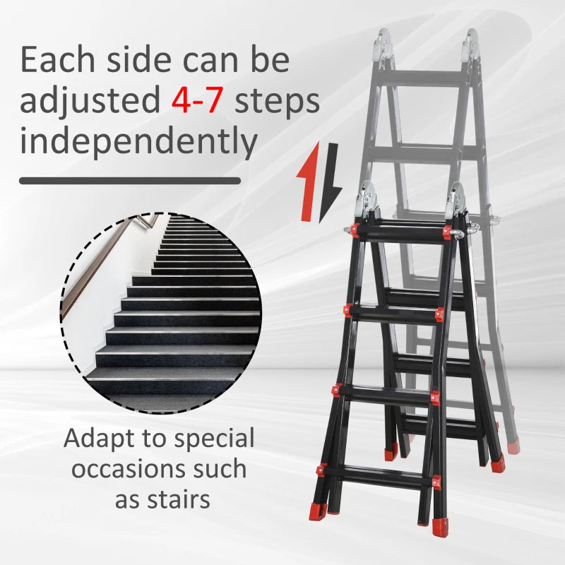 4M Aluminium Telescopic Ladder for Home and Garden