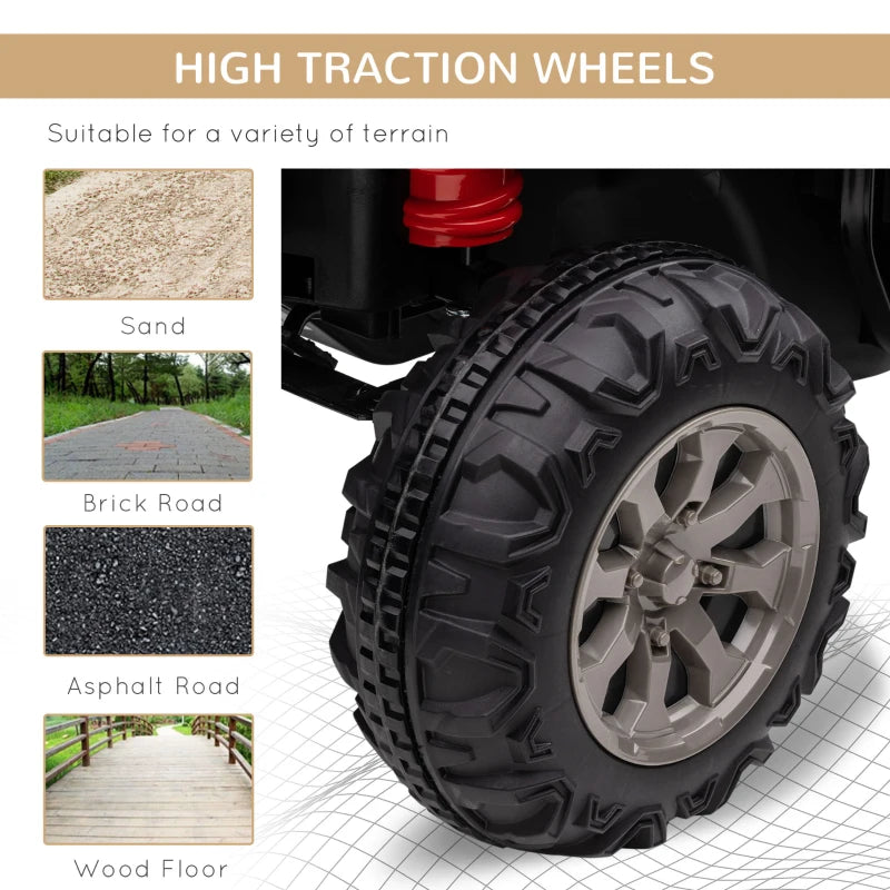 12V Yellow Electric Ride-On Car for Kids with Remote Control and Bucket Feature