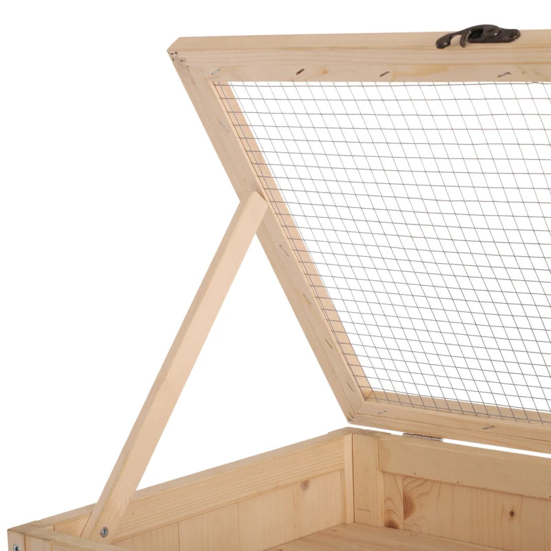 Large Wooden Hamster Cage with 4 Layers, Tall Bottom & Storage Shelf - Ideal Gerbil Habitat for Active Pets