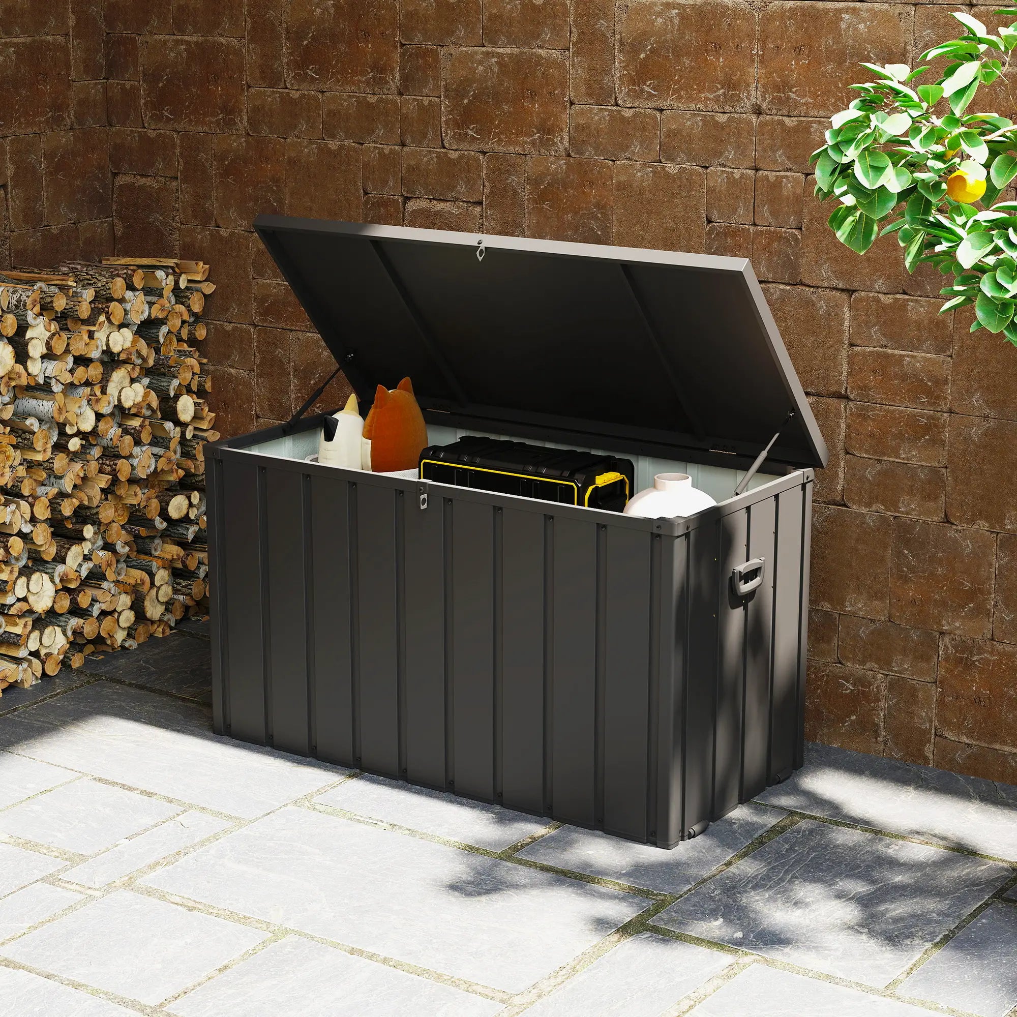 450L Garden Storage Box with Wheels