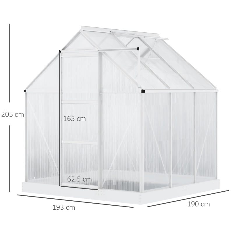 6ft x 6 ft Walk-In Polycarbonate Greenhouse