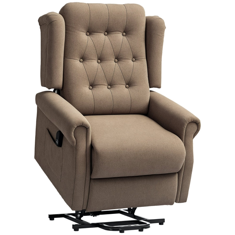 Dark Brown 45° Lifting Riser Recliner Armchair for Comfort and Support