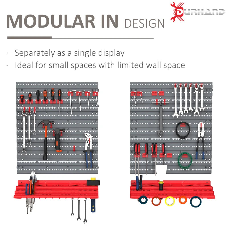 54-Piece Tool Organiser - 50 Pegs & 2 Shelves