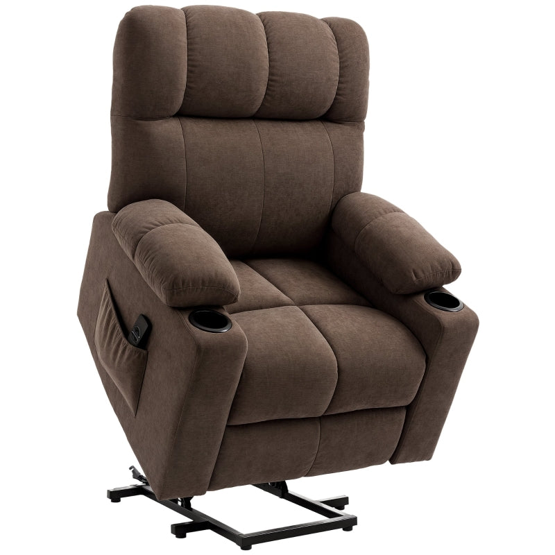 Electric Riser Recliner Chair for Elderly with Remote Control - Power Lift, Dark Brown