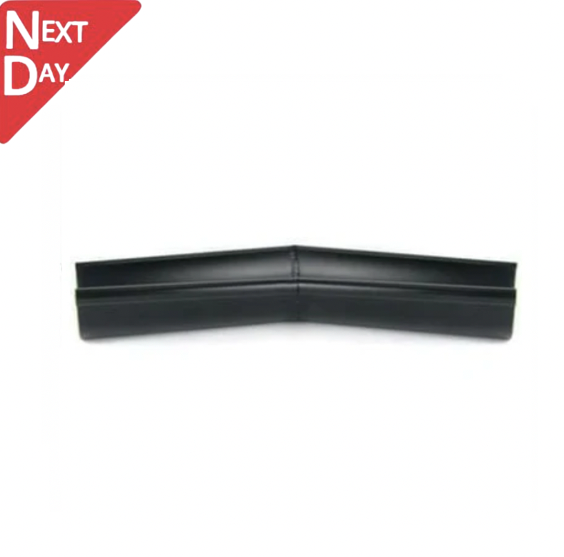 115mm Half Round Black Coated Galvanized Steel 135degree Internal Gutter Angle