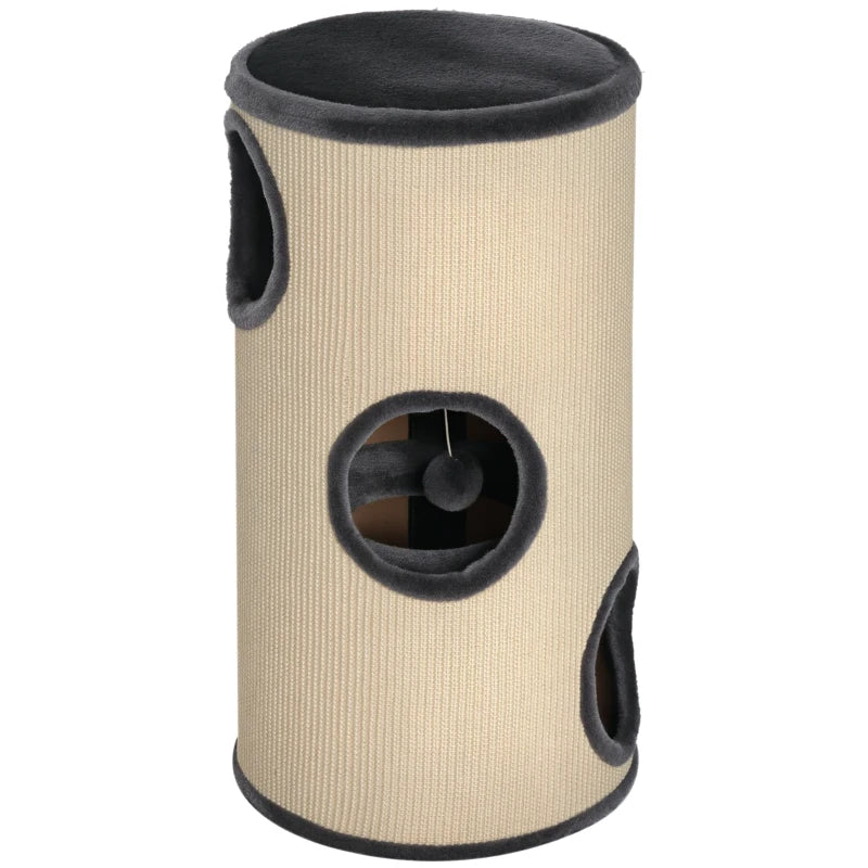 70cm Cat Tree Scratching Post - Sisal Activity Center & Condo for Indoor Cats - Climbing Play House & Bed