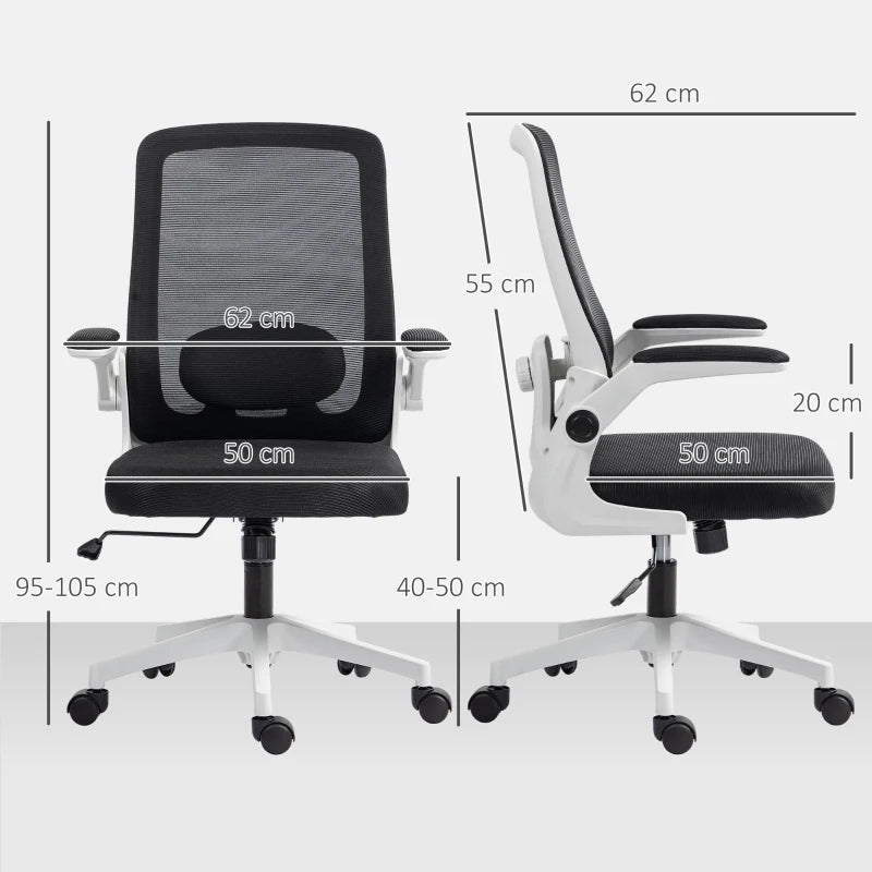 Ergonomic Mesh Back Adjustable Office Chair - Stylish Black Design for Comfort & Support - Perfect for Home & Office Use