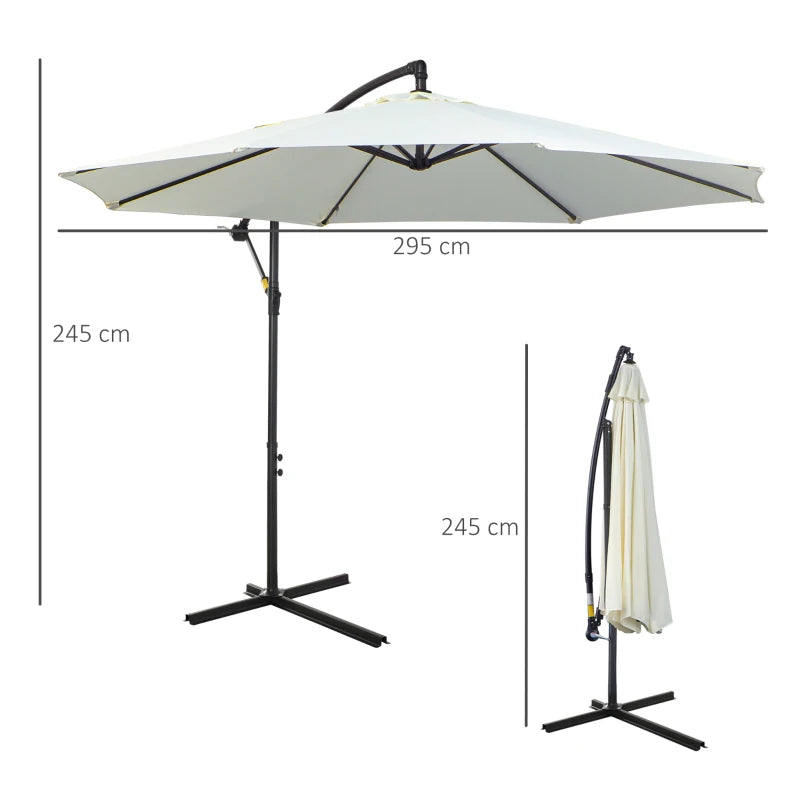 3M Cream White Banana Umbrella Parasol