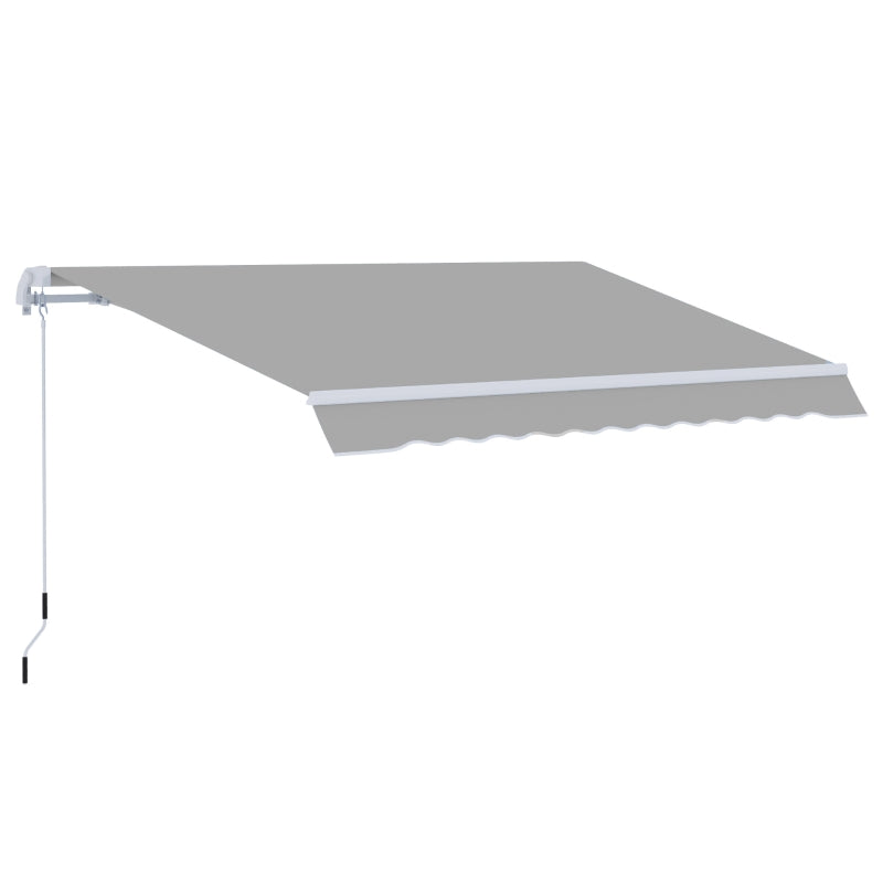 Light Grey 3m x 2m Manual Retractable Awning Canopy