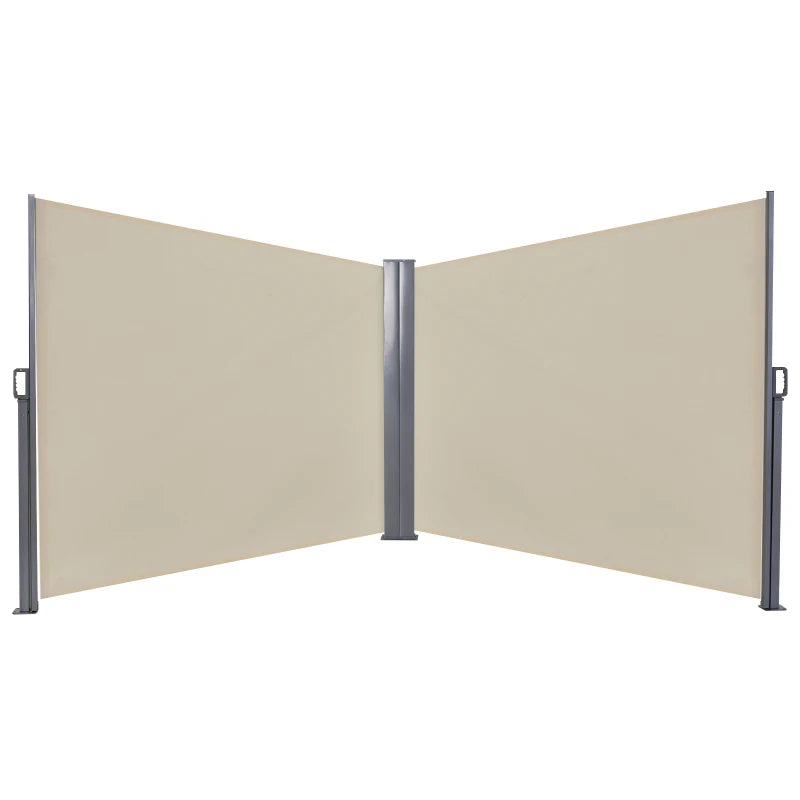 Beige Retractable Side Awning/Blind