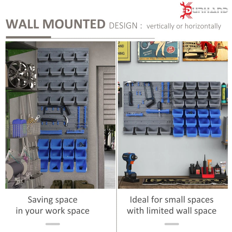 Efficient 44 Piece Wall Tool Storage Solution