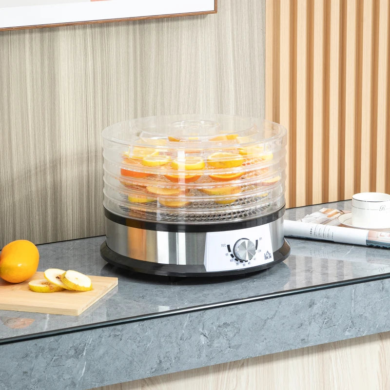 Premium Five-Tray Food Dehydrator for Healthy Snacks - Adjustable Temperature, BPA-Free, Perfect for Fruits, Vegetables, and Jerky