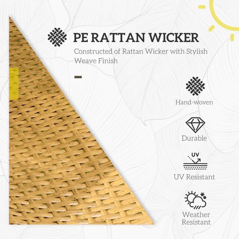 Sand/Black Rattan Egg Chair with Padded Cushion