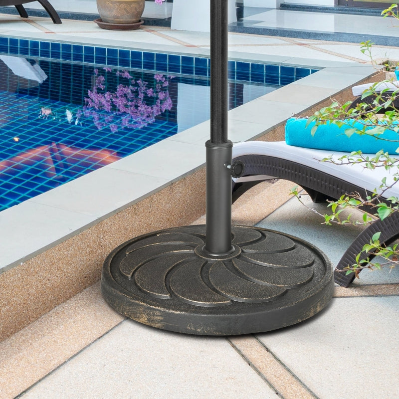 Bronze Round Garden Umbrella Stand Weight - 18kg