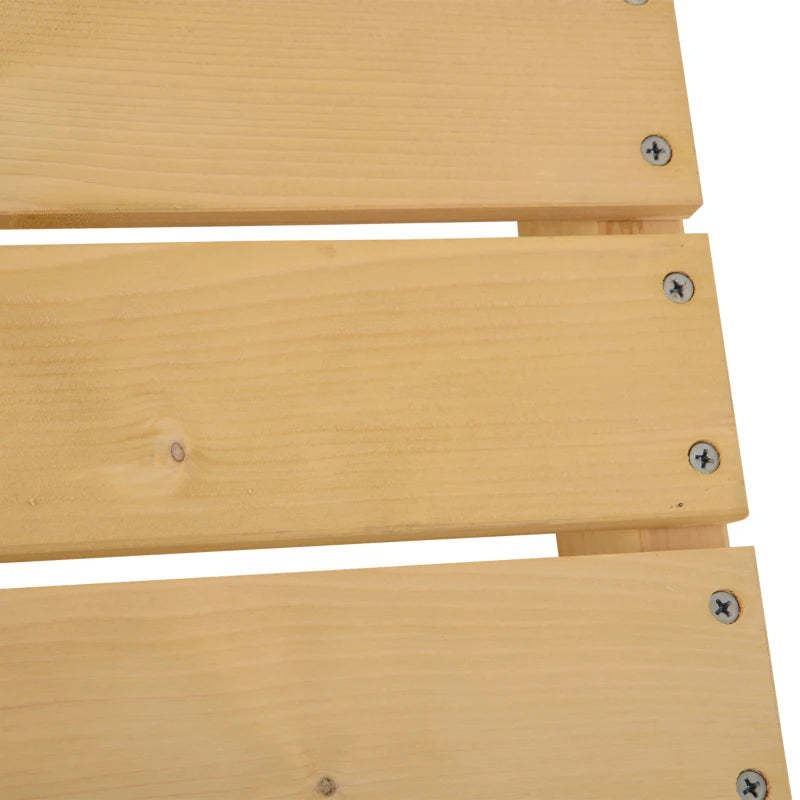 Wooden Garden Loveseat Bench - Natural Fir, 2-Seater (5pc)