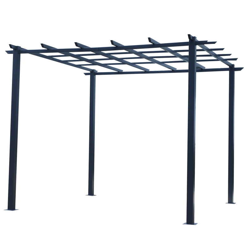 Metal Gazebo With Trellis Sides 3m x 3m