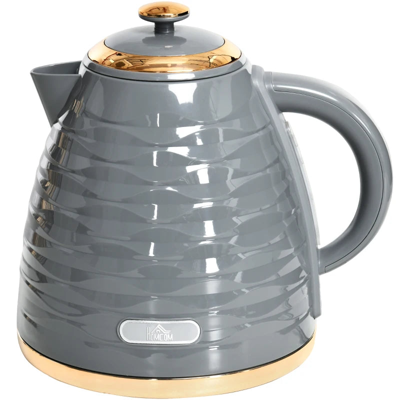3kW Rapid Boil Grey Honeycomb Kettle - Stylish, Fast Boiling Electric Kettle for Home & Kitchen