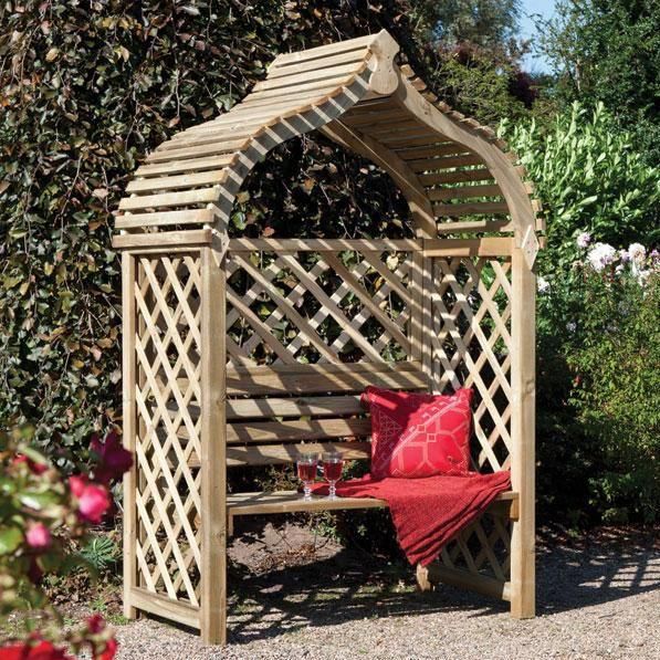 Jaipur Wooden Arbour - Open Slatted Roof