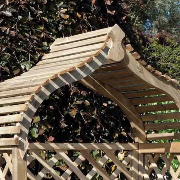 Jaipur Wooden Arbour - Open Slatted Roof