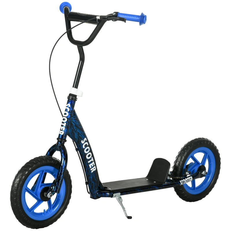 Adjustable Kids Scooter with Non-slip Footplate and Rear Brake for Safe Riding Blue