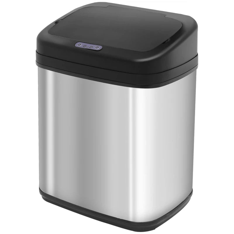Luxury 20L Automatic Sensor Dustbin - Stainless Steel Kitchen Waste Bin with Bucket, 33x25x42.5CM, Touchless Rubbish Trashcan