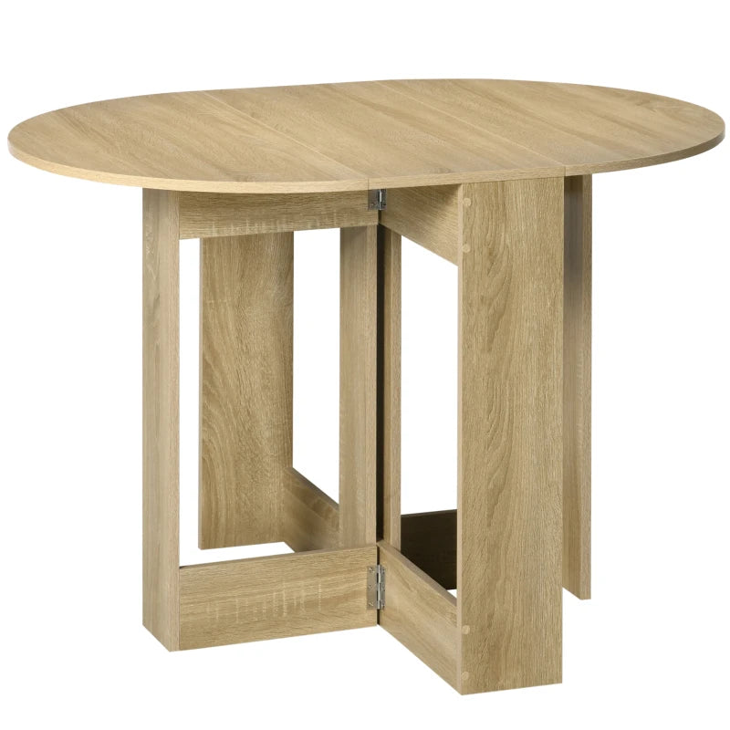 Space-Saving Drop Leaf Folding Dining Table for Small Spaces - Oak Kitchen & Dining Room Furniture