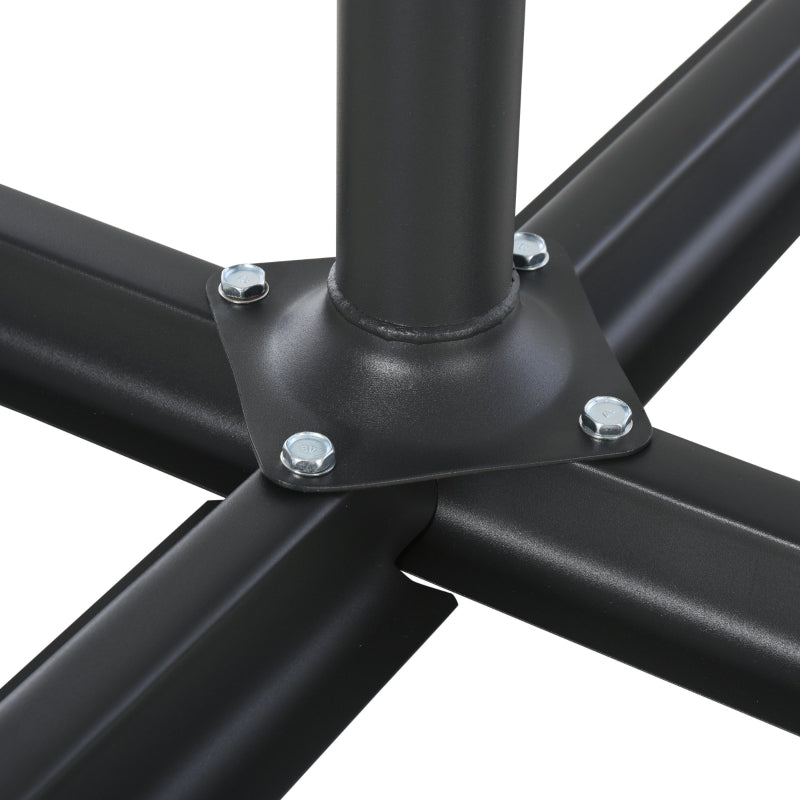 Black Fillable Parasol Base Weights - 60L Water or 72kg Sand - 4PCs