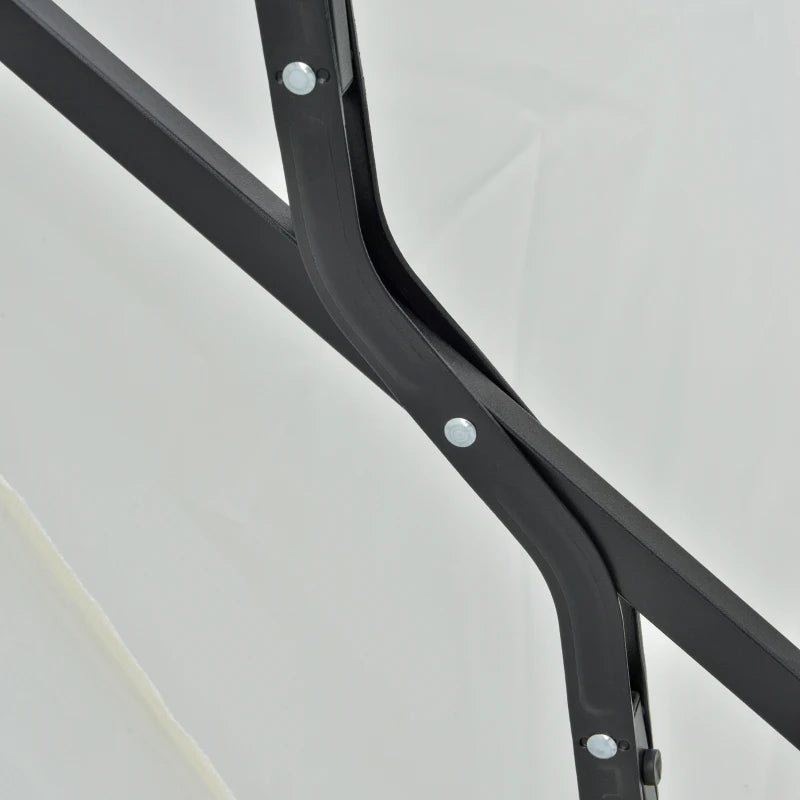 2m Half Market Umbrella with Crank Handle, Cream White