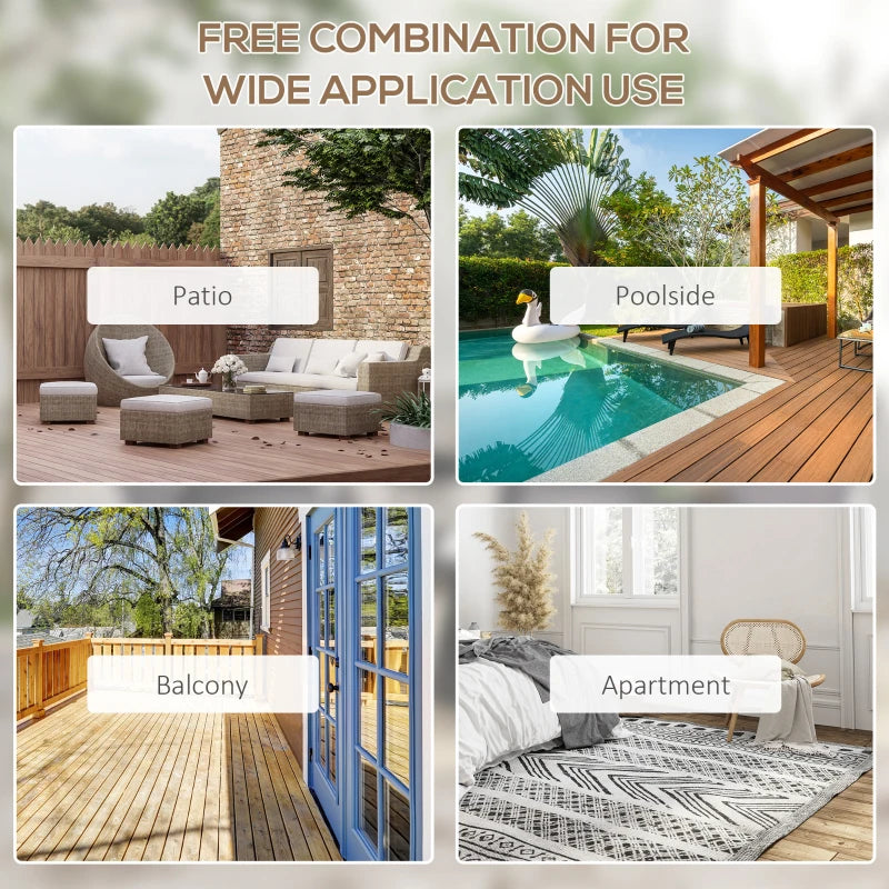 6-Piece Dark Grey Folding Outdoor Dining Chairs Set