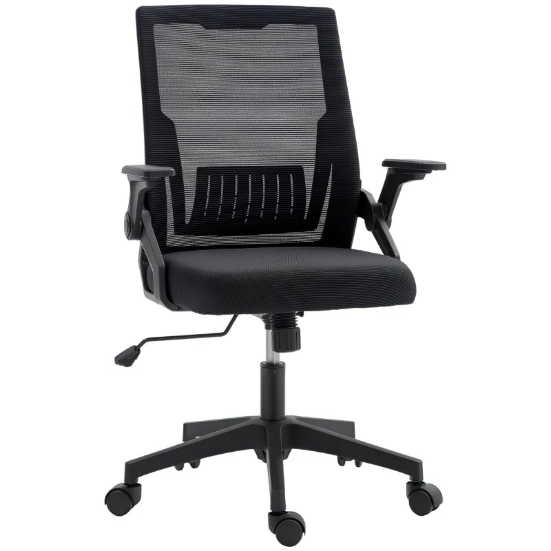 Vinsetto Ergonomic Office Chair with Lumbar Support - Stylish Black Design for Comfort and Productivity