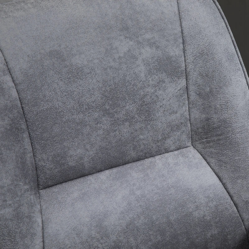 Vinsetto Light Grey Mid Back Swivel Computer Office Chair - Ergonomic Desk Chair for Home Study & Bedroom