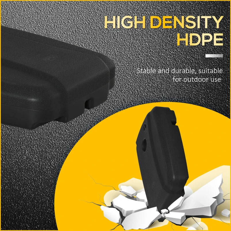 Black Portable Water and Sand Filled Parasol Base - Up to 100kg