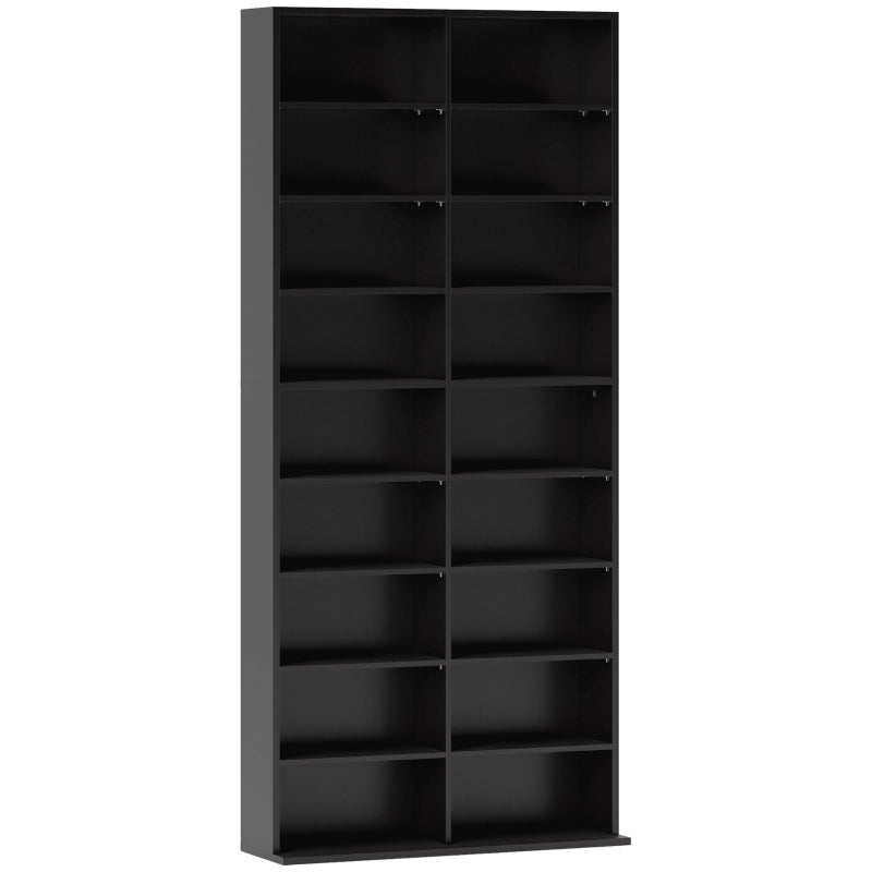Black 640 CD Storage Tower Organizer for Home and Office