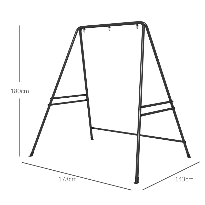 Black Metal Hammock Chair Stand for Hanging Swing Chairs