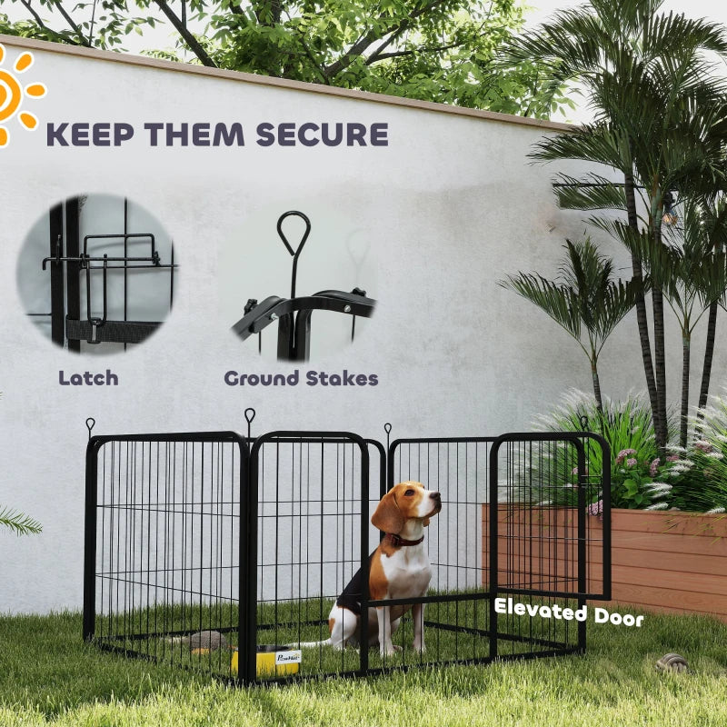 Steel Dog Whelping Box with Washable Pad and Wind-Resistant Cloth for Small and Medium Dogs 102x102x60cm