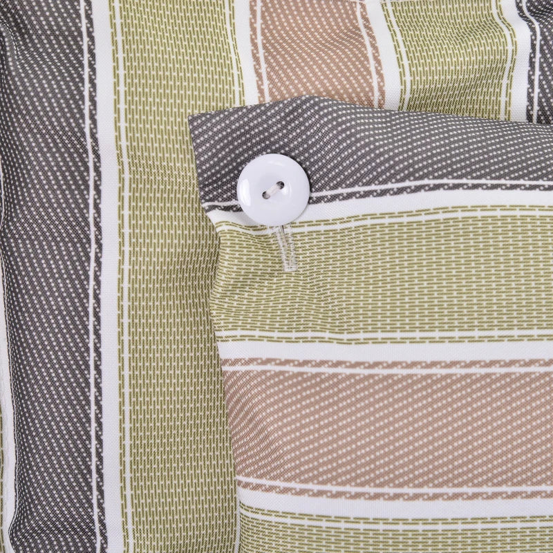 Multicoloured Striped Hanging Hammock Chair with Wooden Arms