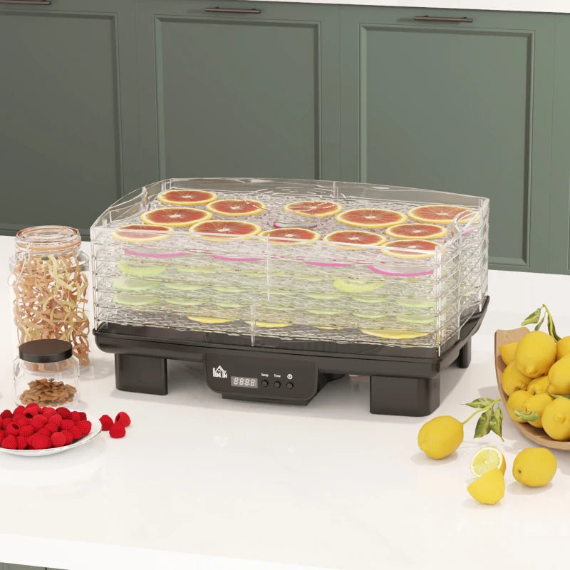 Premium Six-Tray Food Dehydrator - Black | Efficient, Versatile, Perfect for Healthy Snacks & Preserving Fruits, Vegetables, and Jerky