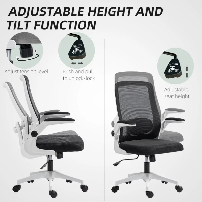 Ergonomic Mesh Back Adjustable Office Chair - Stylish Black Design for Comfort & Support - Perfect for Home & Office Use