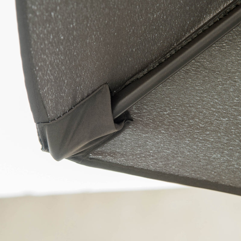 Dark Grey 2.8m Round Garden Parasol Umbrella