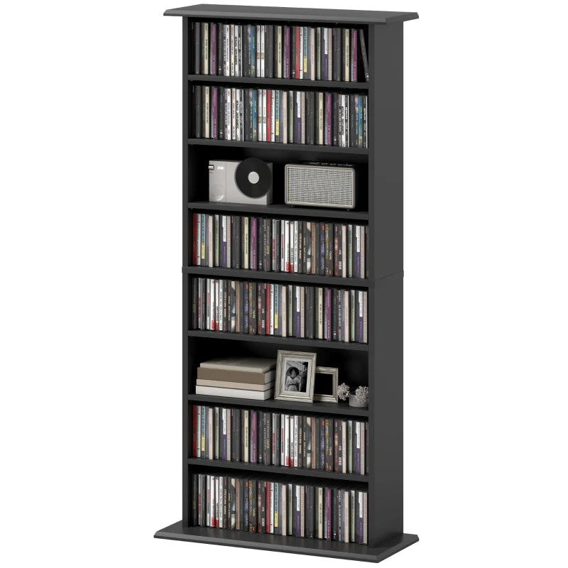 360 CD Storage Unit - Black | Stylish & Durable Media Organizer for CDs, DVDs, and Games | Space-Saving Design