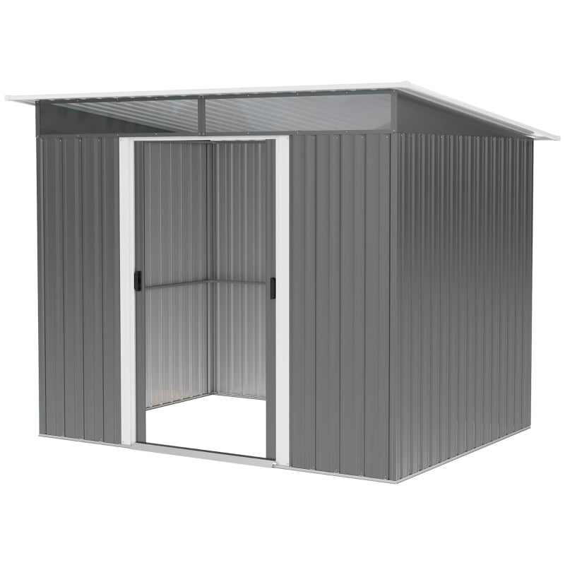 Grey Storage Hut - 8.5ft x 6ft