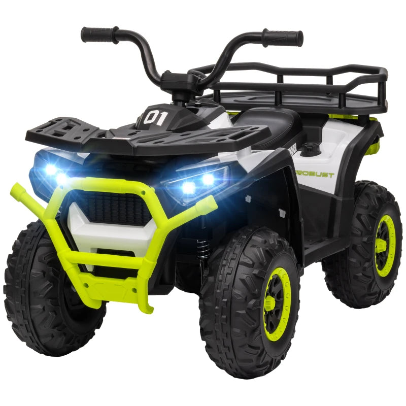 12V Kids Electric Ride On ATV Battery Powered Quad Bike with Spring Suspension Green